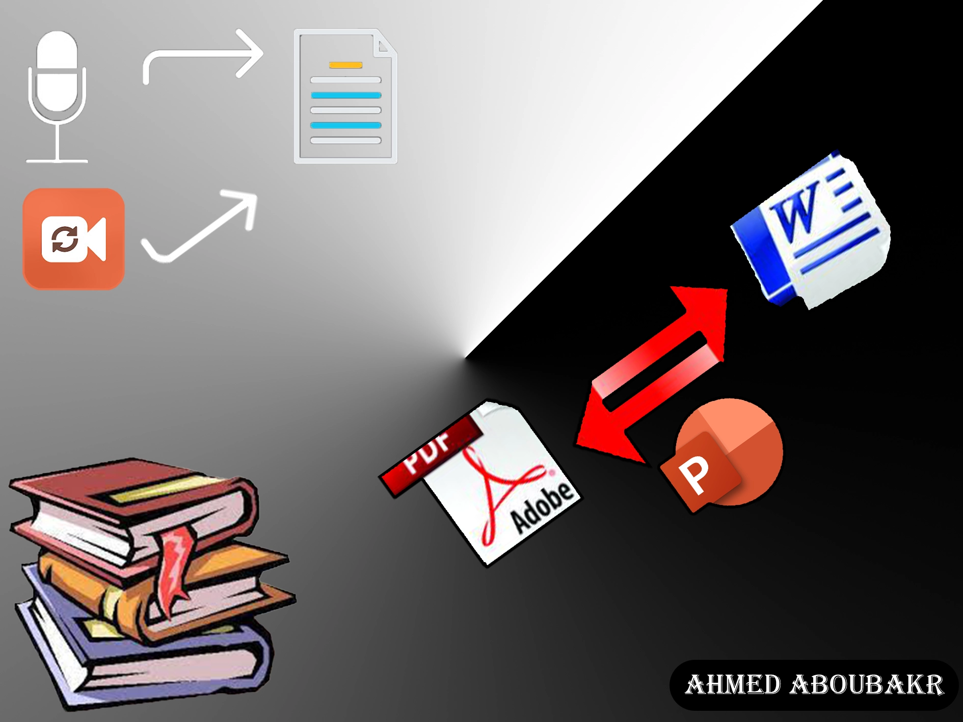 تحويل جميع الصوتيات وملفات PDF الـى WORD